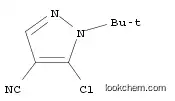 Molecular Structure of 1050619-87-8 (1-tert-butyl-5-chloro-1H-pyrazole-4-carbonitrile)